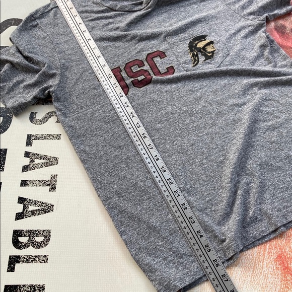 USC Trojans Tri Blend Pocket T Fight On! - Picture 8 of 9